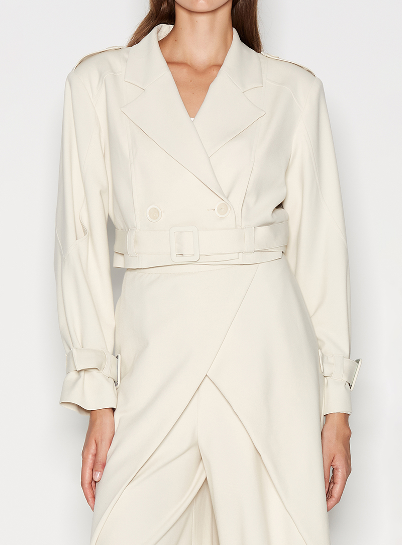 Soundtrack μπεζ κροπ τζάκετ Nadia Rapti